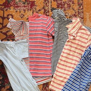 J. Crew Kids Striped Polo Shirts Crewcuts Boys Excellent Bundle 6-7 Small S SM
